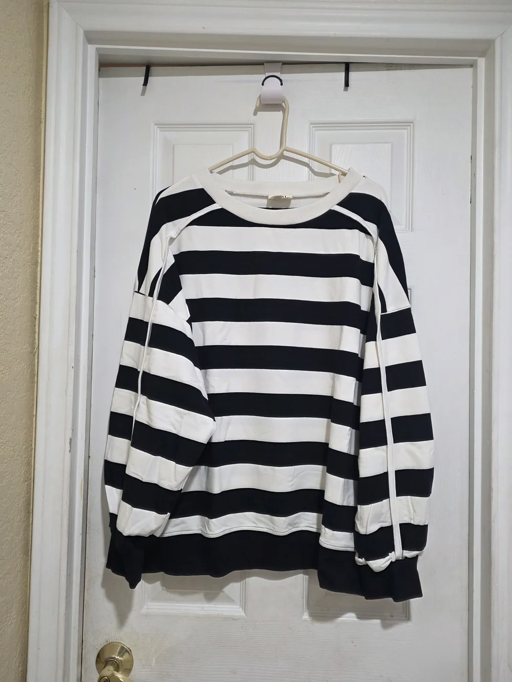 BiBi Black and White Striped Women's Sweater - Picture 1 of 7